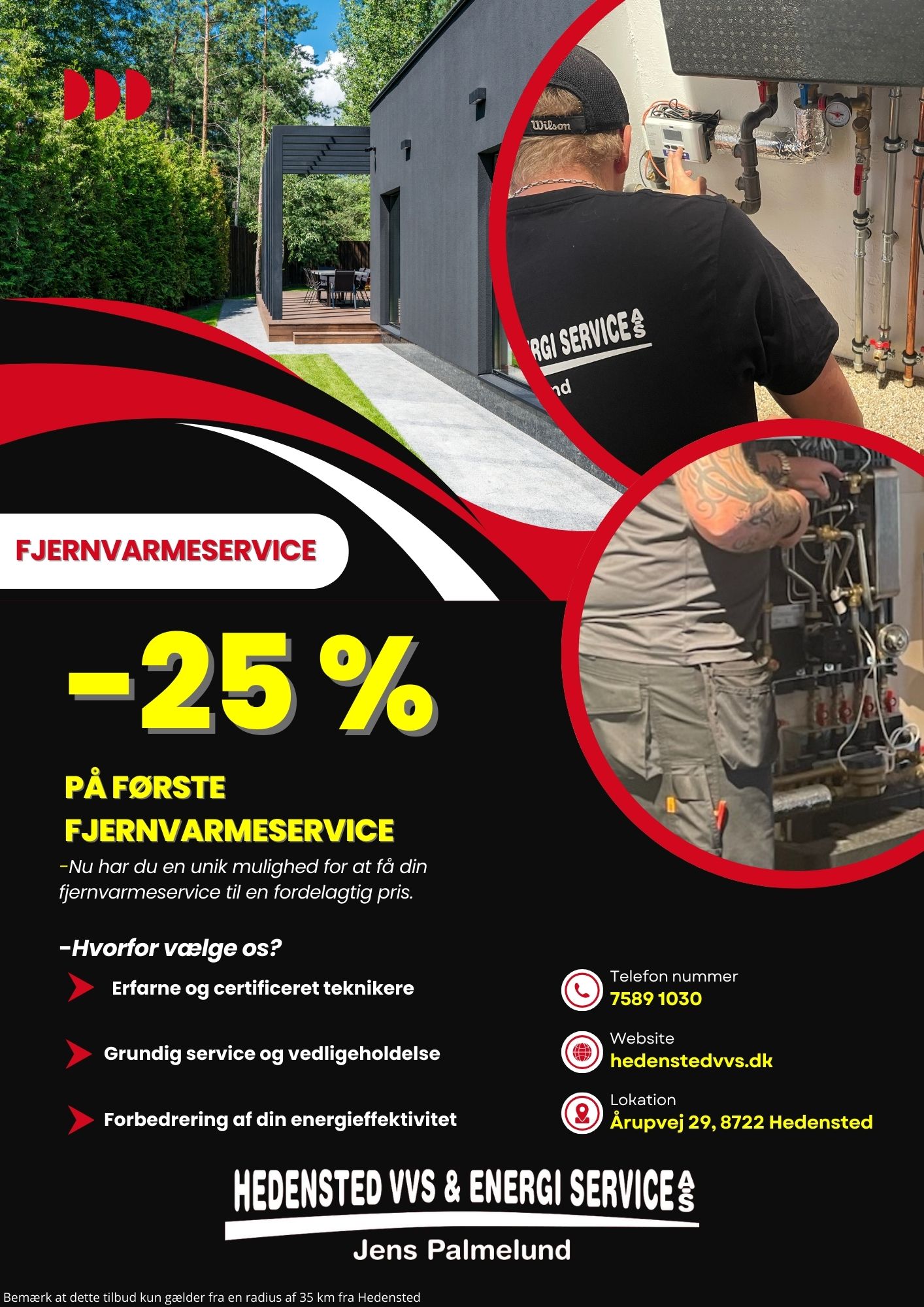 -25% på første fjernvarmeservice